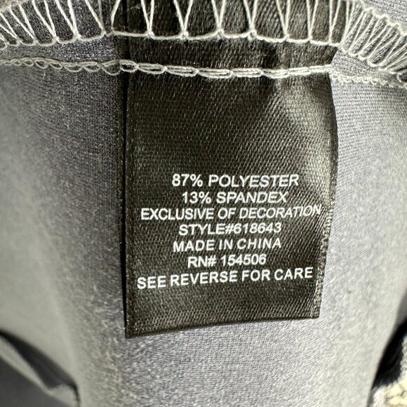 Curations Faux Suede Jacket M Floral Embroidered Open Front Long Boho Gray Blue - Picture 9 of 9